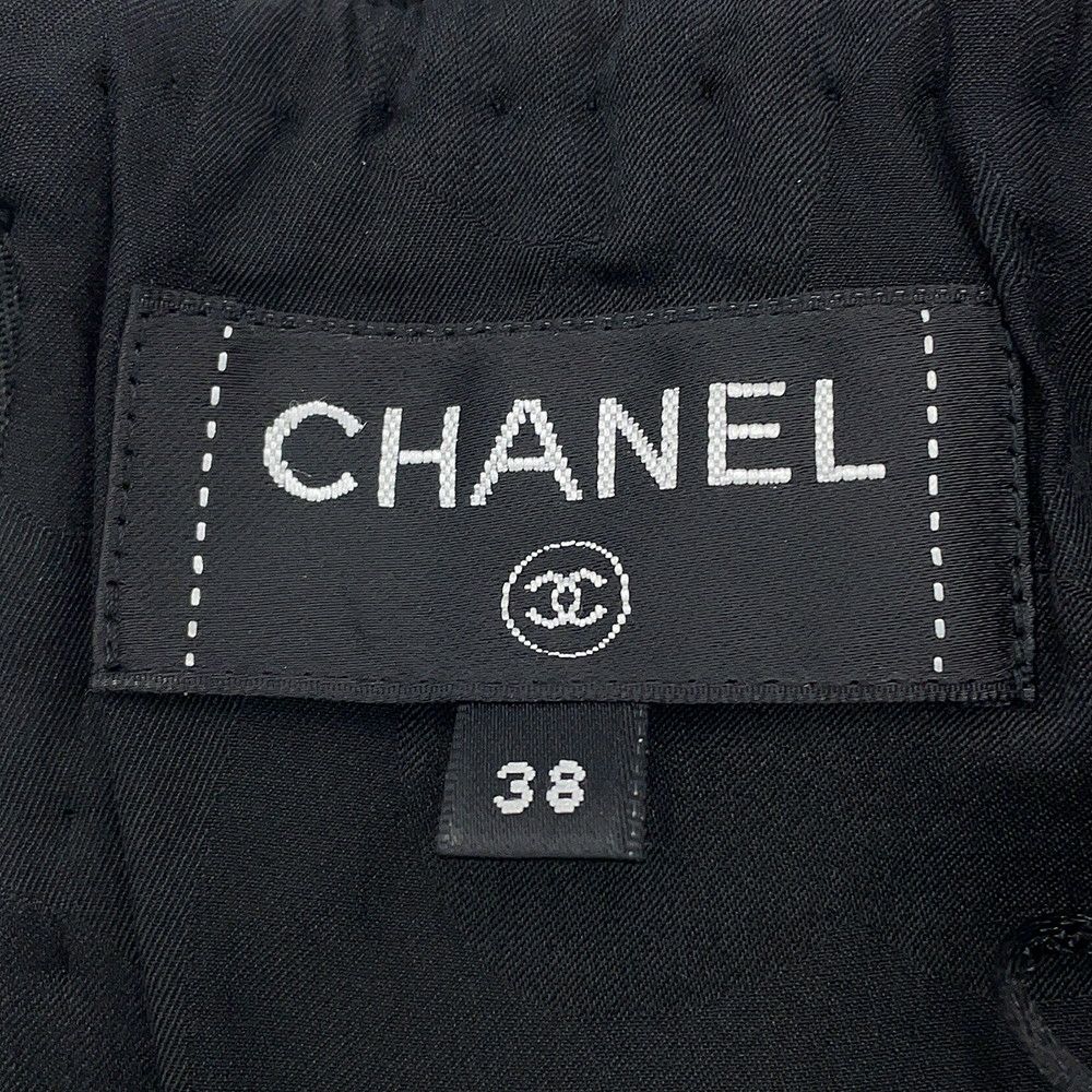 シャネル スカート ココマーク ツイード タイトスカート ウール レディースサイズ38 P65335 CHANEL 黒