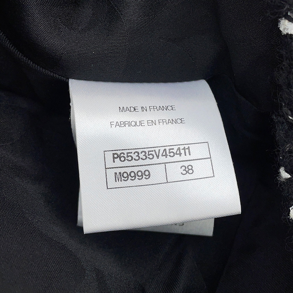 シャネル スカート ココマーク ツイード タイトスカート ウール レディースサイズ38 P65335 CHANEL 黒