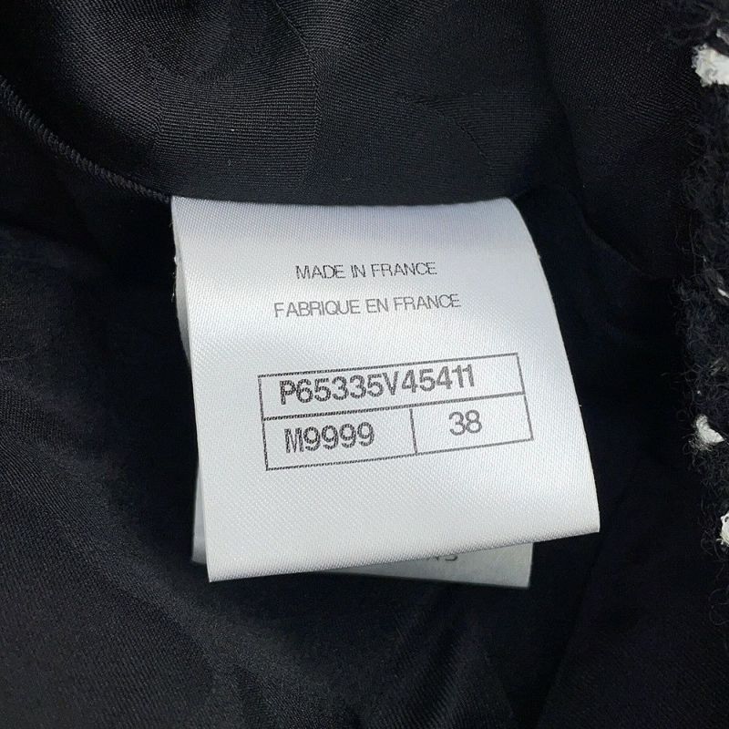 シャネル スカート ココマーク ツイード タイトスカート ウール レディースサイズ38 P65335 CHANEL 黒