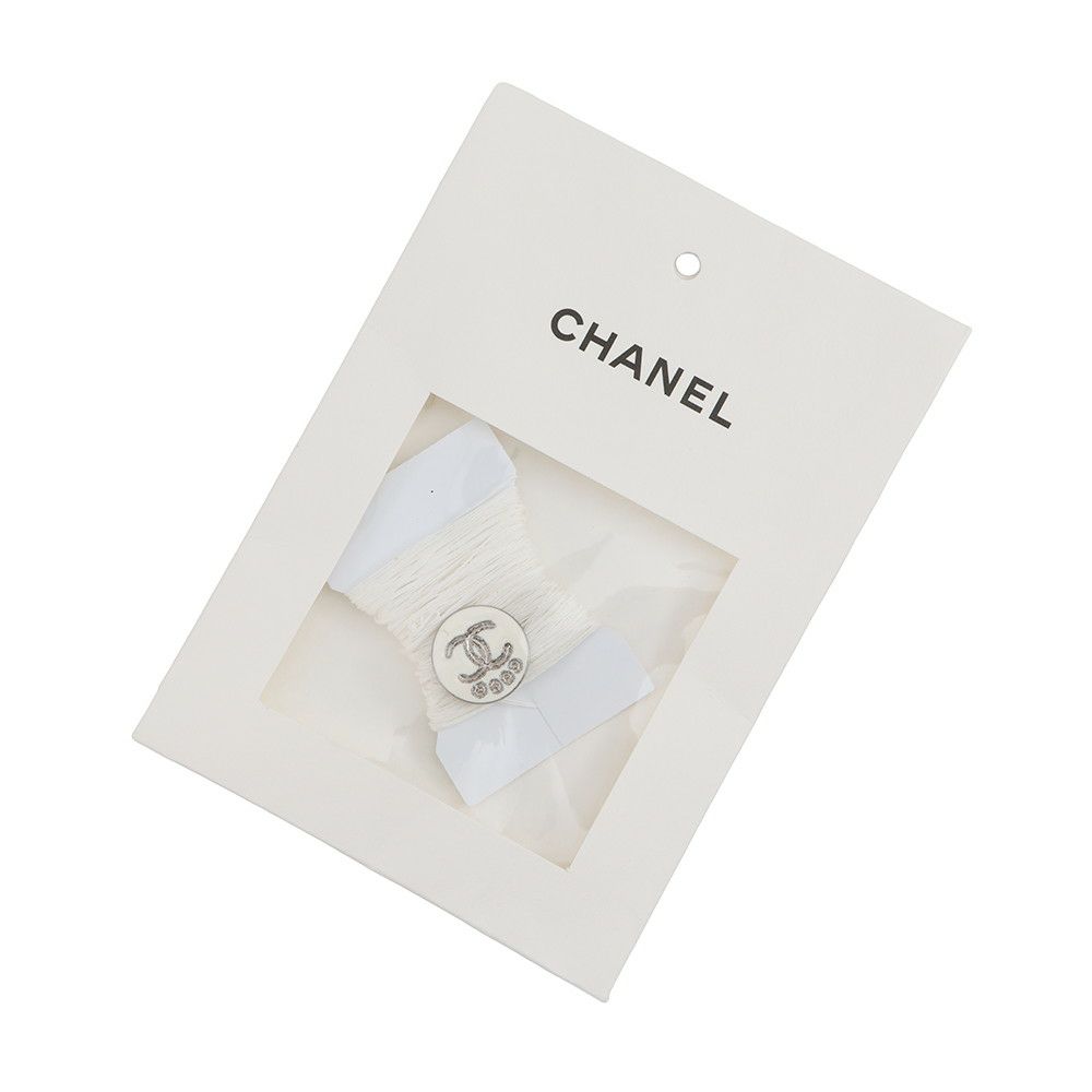 シャネル カーディガン ココビーチ ココボタン コットン レディースサイズ36 P78600 CHANEL 白