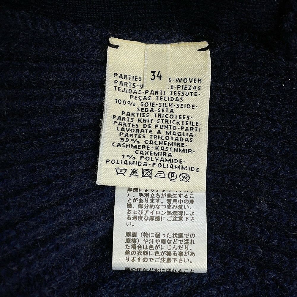 エルメス セーター 馬のリボン飾り ツイルレーヌ ハイネックニット カシミヤ シルク レディースサイズ34 HERMES