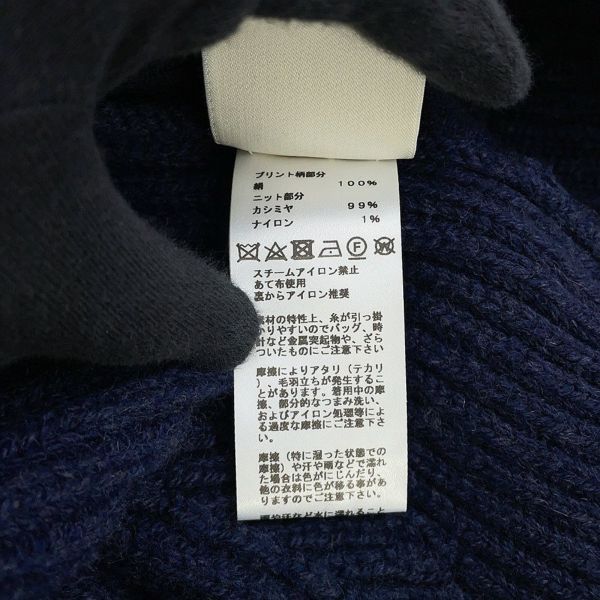 エルメス セーター 馬のリボン飾り ツイルレーヌ ハイネックニット カシミヤ シルク レディースサイズ34 HERMES