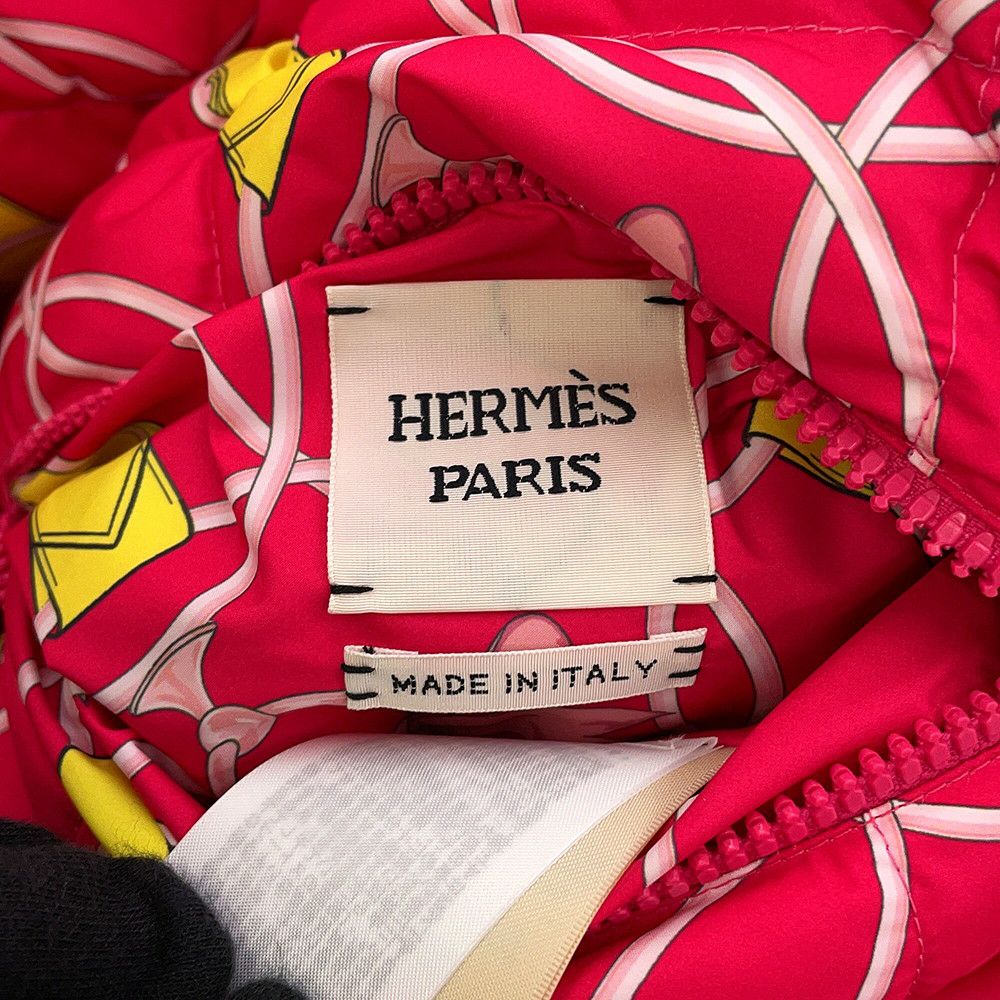 エルメス ダウンジャケット リバーシブル ダウン LA Promenade du matin 朝の散歩 レディースサイズ38 HERMES アウター