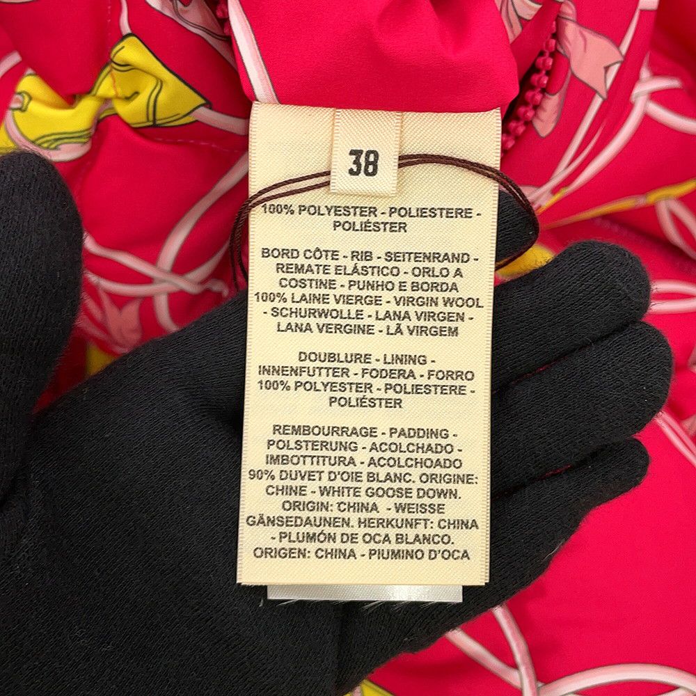 エルメス ダウンジャケット リバーシブル ダウン LA Promenade du matin 朝の散歩 レディースサイズ38 HERMES アウター