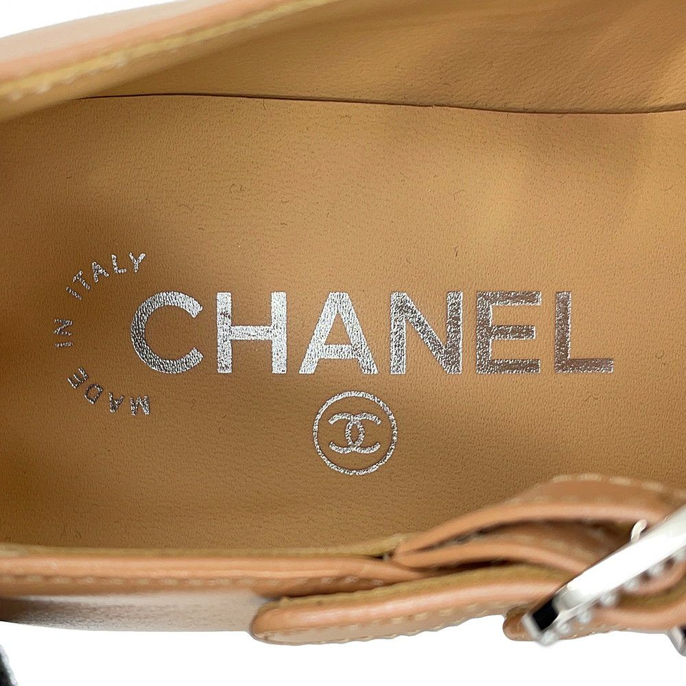 シャネル パンプス ココマーク メリージェーン ラムスキン フェイクパール レディースサイズ36 1/2C G45696 CHANEL 靴