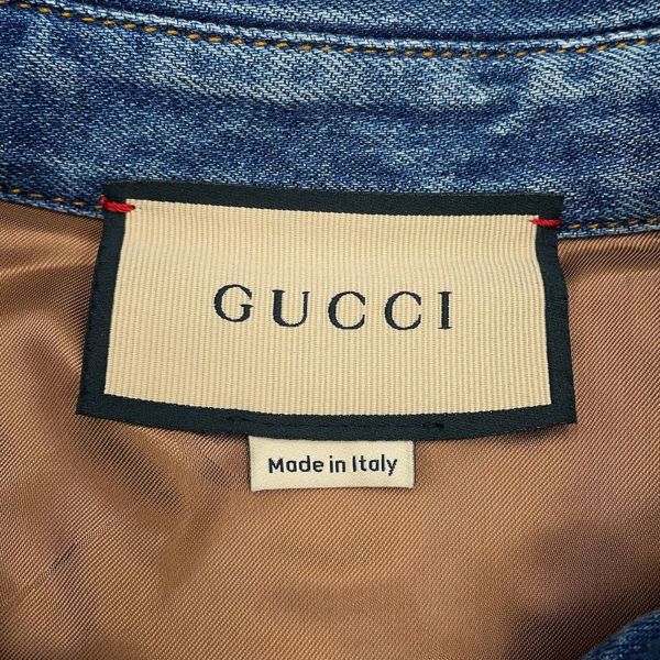 グッチ ジャケット インターロッキングG デニムジャケット コットン レディースサイズ38 772882 GUCCI 中綿 アウター