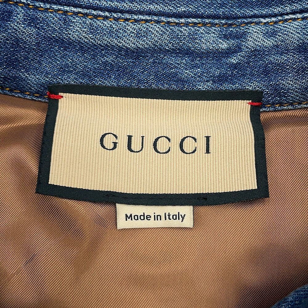 グッチ ジャケット インターロッキングG デニムジャケット コットン レディースサイズ38 772882 GUCCI 中綿 アウター