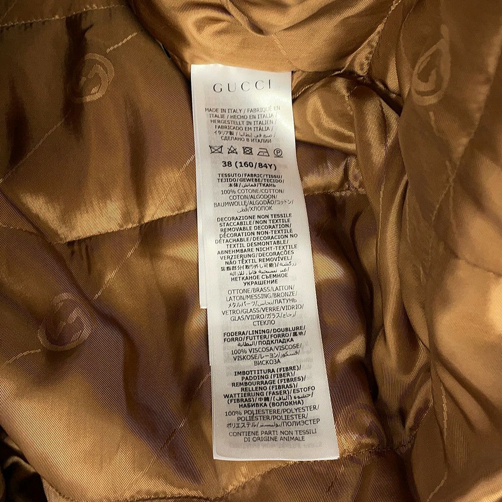 グッチ ジャケット インターロッキングG デニムジャケット コットン レディースサイズ38 772882 GUCCI 中綿 アウター