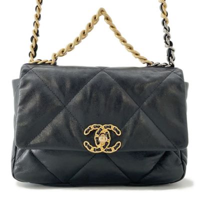 シャネル チェーンショルダーバッグ マトラッセ ココマーク ラムスキン