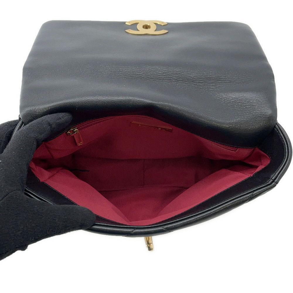 シャネル チェーンショルダーバッグ マトラッセ ココマーク CHANEL19 ラムスキン AS1160 CHANEL 2way 黒