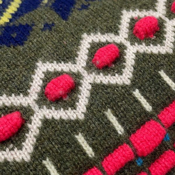 シャネル チェーンショルダーバッグ ココマーク ダブルチェーン A90848 ニット 2015年プレフォールシーズン