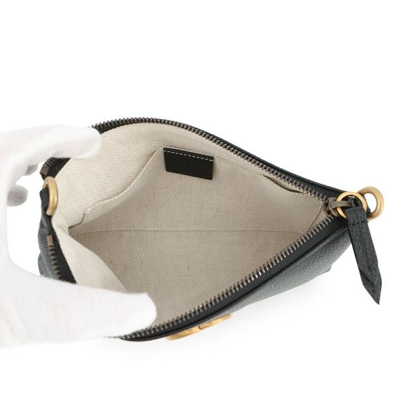 グッチ チェーンショルダーバッグ GGマーモント レザー 779795 GUCCI 黒 アウトレット品