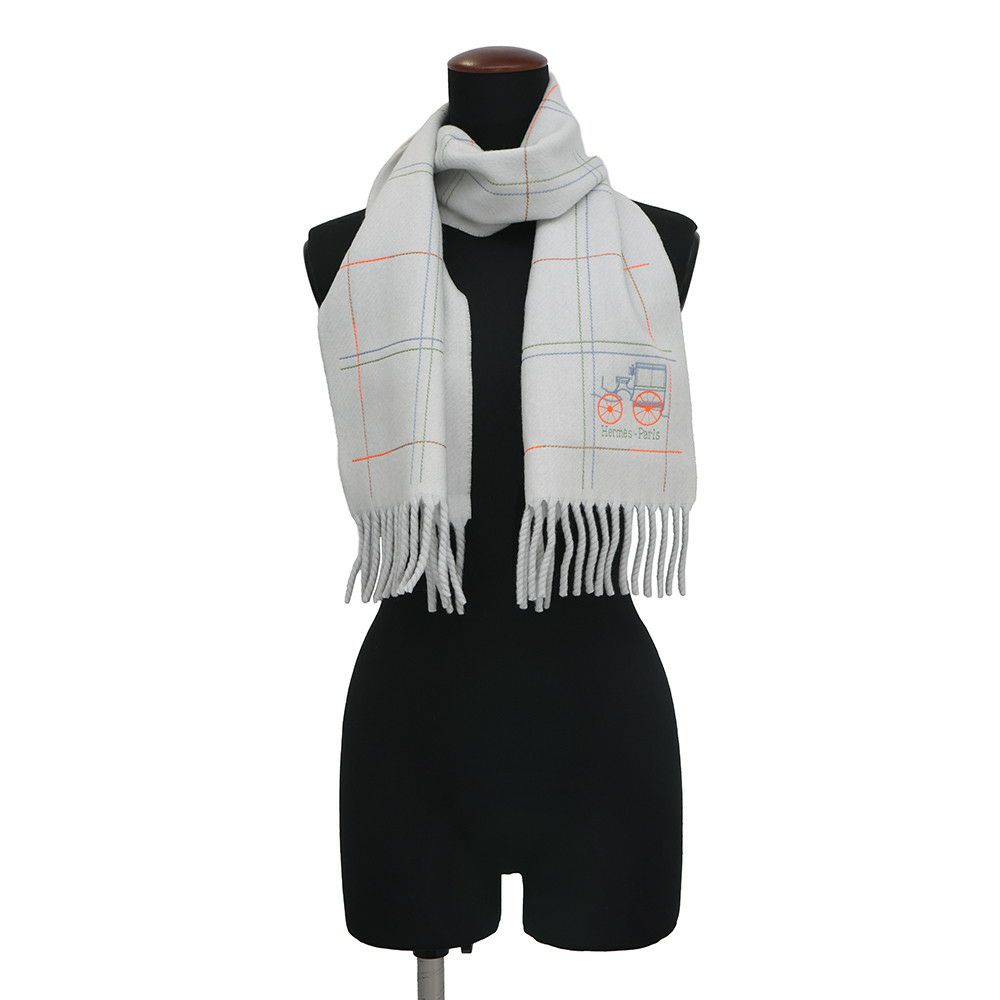 エルメス マフラー クラン・ブロデ・ベルリンヌ カシミヤ HERMES ストール