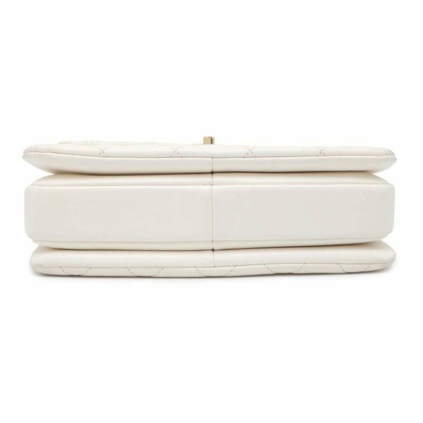 シャネル ハンドバッグ ココマーク マトラッセ トップハンドル ラムスキン A92236 CHANEL  2wayチェーンショルダーバッグ 白