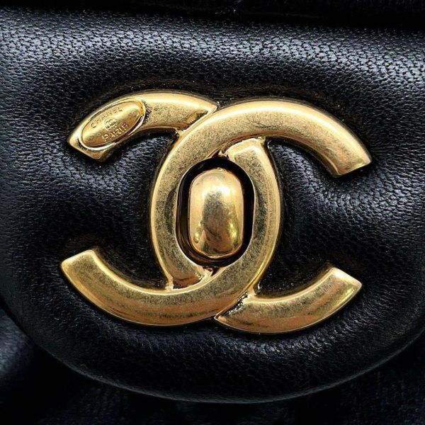 シャネル チェーンショルダーバッグ ミニ マトラッセ ハート ラムスキン AS3457 CHANEL バッグ 黒