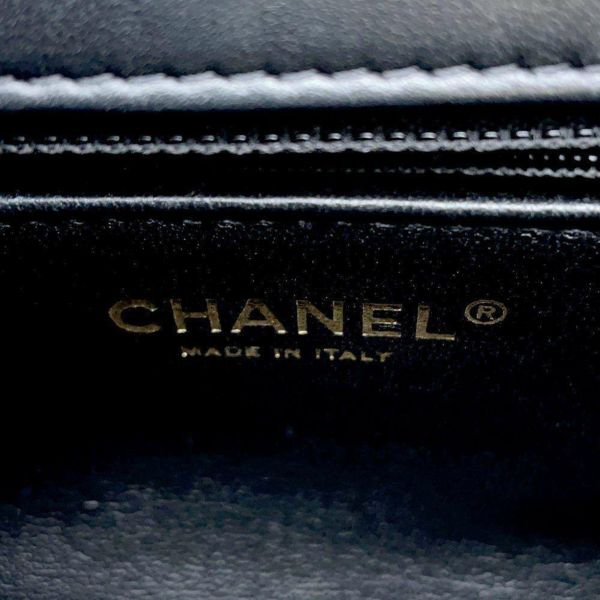 シャネル チェーンショルダーバッグ ミニ マトラッセ ハート ラムスキン AS3457 CHANEL バッグ 黒