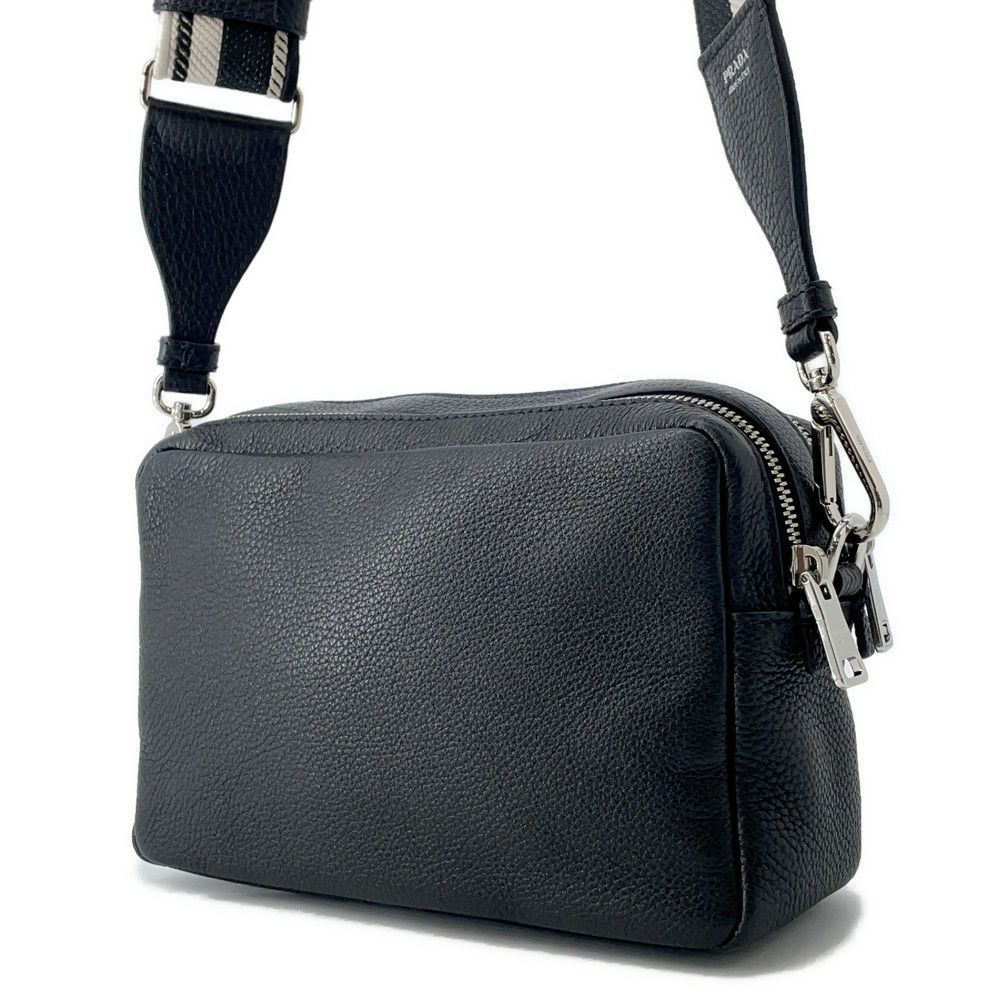 プラダ ショルダーバッグ ヴィッテロダイノ レザー 1BH082 PRADA 黒