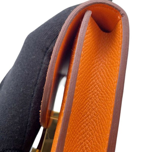 エルメス 財布 コンスタンス スリム オレンジ/ゴールド金具 エプソン U刻印 HERMES 財布