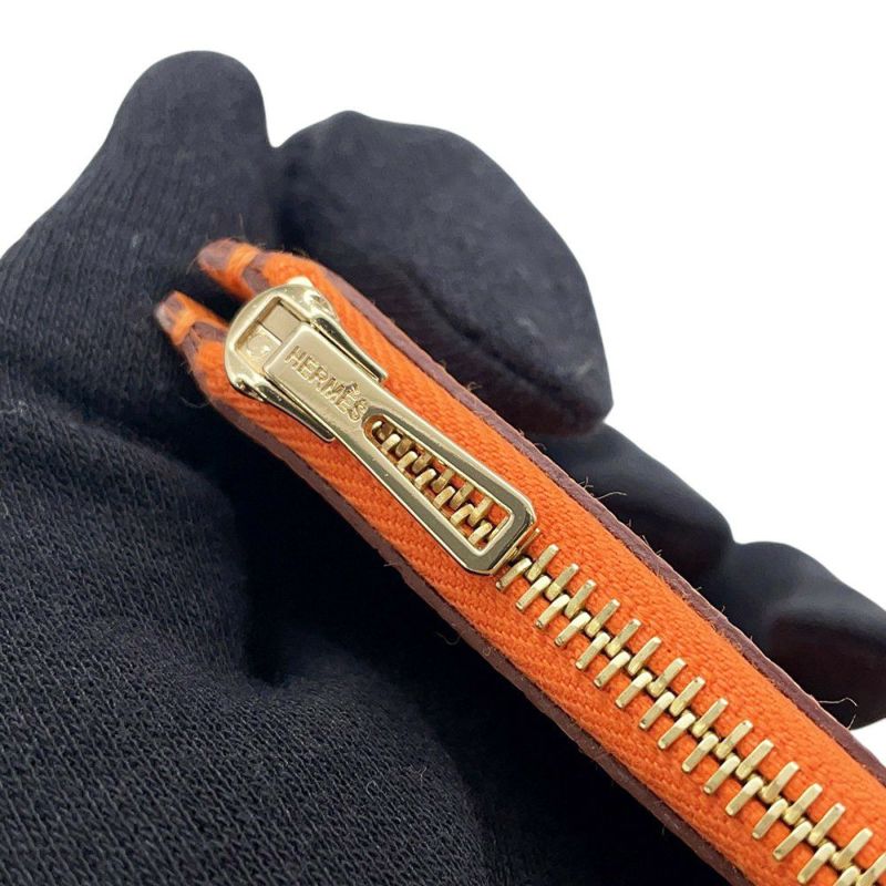 エルメス 財布 コンスタンス スリム オレンジ/ゴールド金具 エプソン U刻印 HERMES 財布