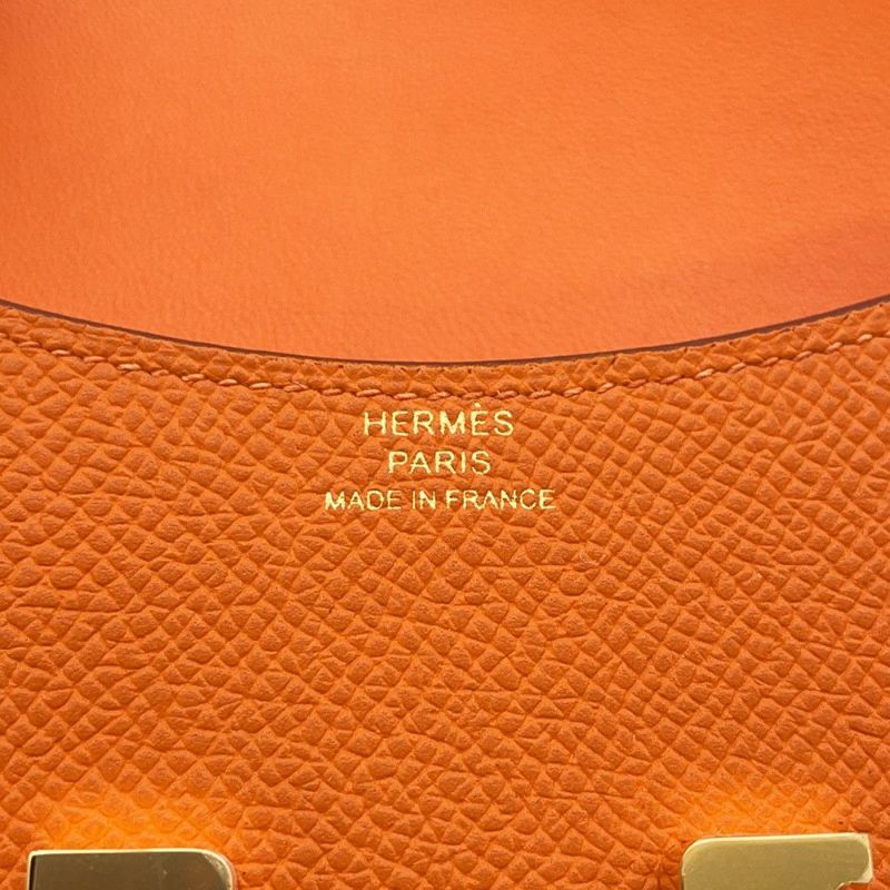 エルメス 財布 コンスタンス スリム オレンジ/ゴールド金具 エプソン U刻印 HERMES 財布