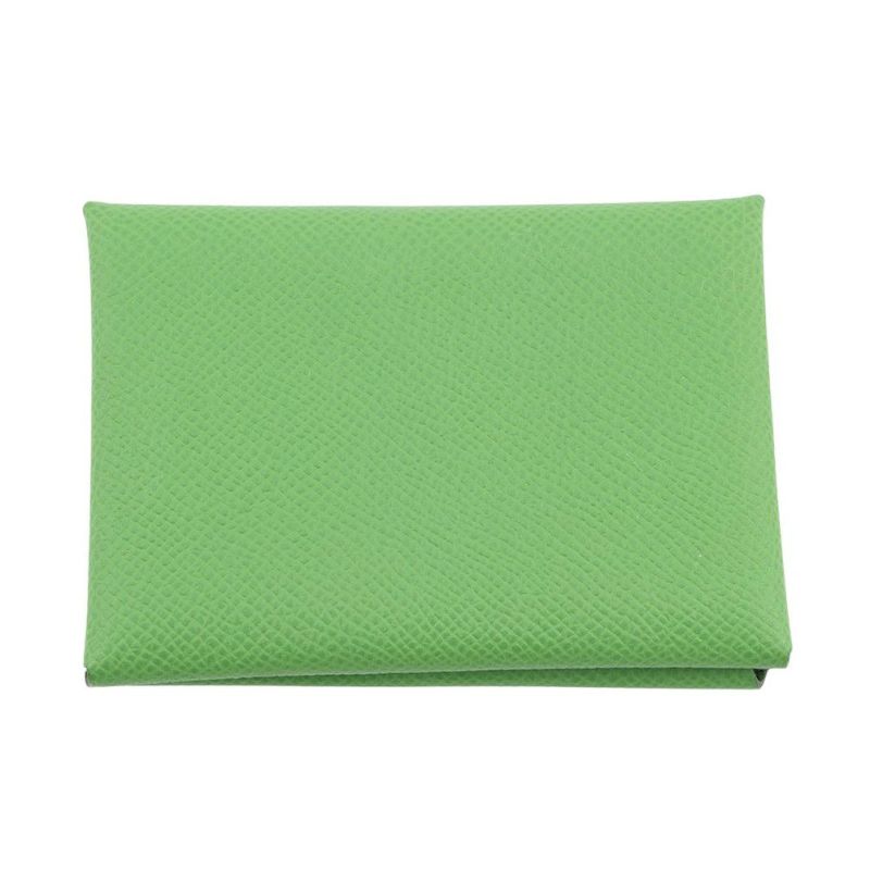 エルメス コインケース カルヴィ デュオ ヴェールユッカ/シルバー金具 エプソン B刻印 財布