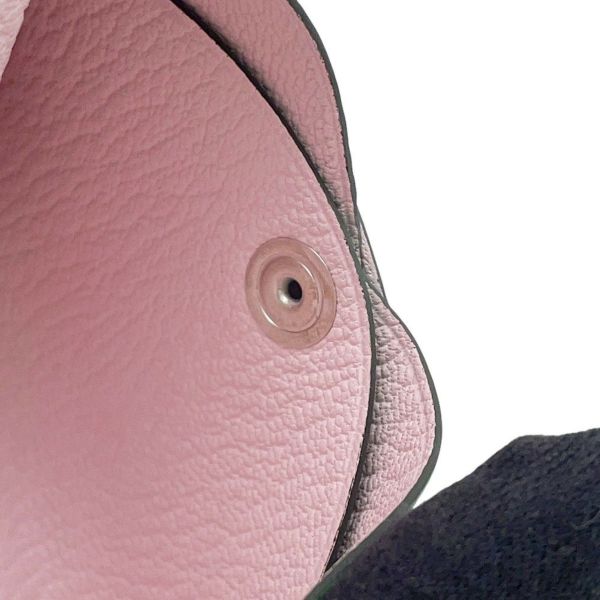 エルメス コインケース カルヴィ デュオ ヴェルソ ミント/モーヴペール/シルバー金具 シェブルミゾル W刻印 シェーブル