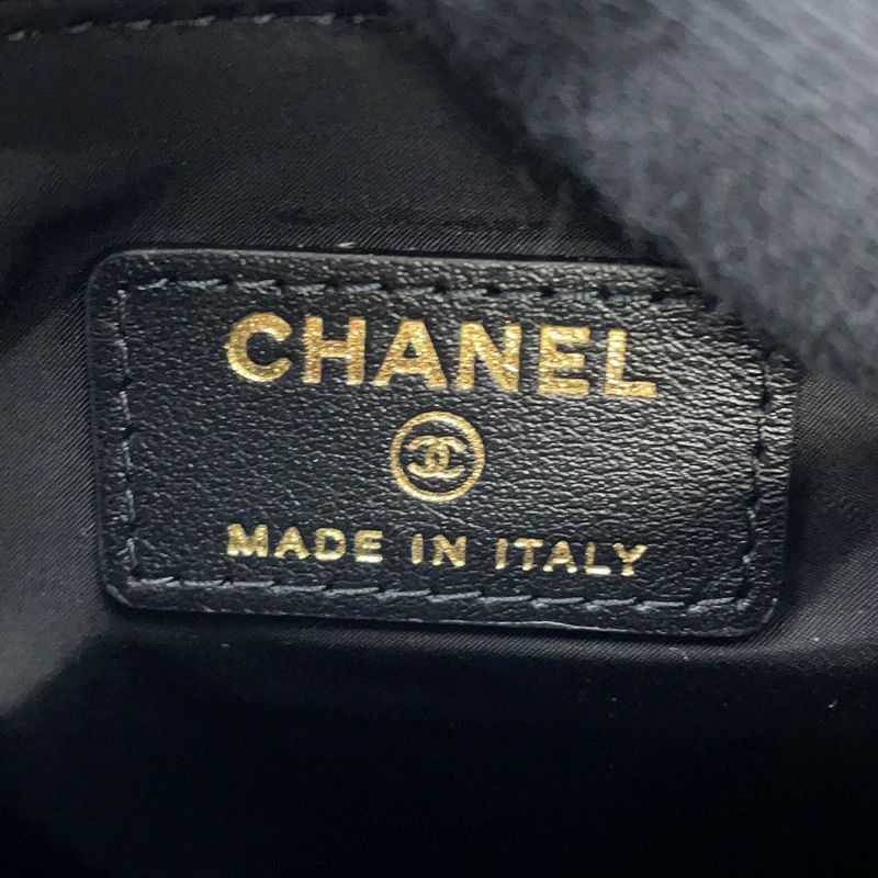 シャネル チェーンショルダーバッグ マトラッセ ココマーク ココネージュ チェーンクラッチ CHANEL 2way 黒