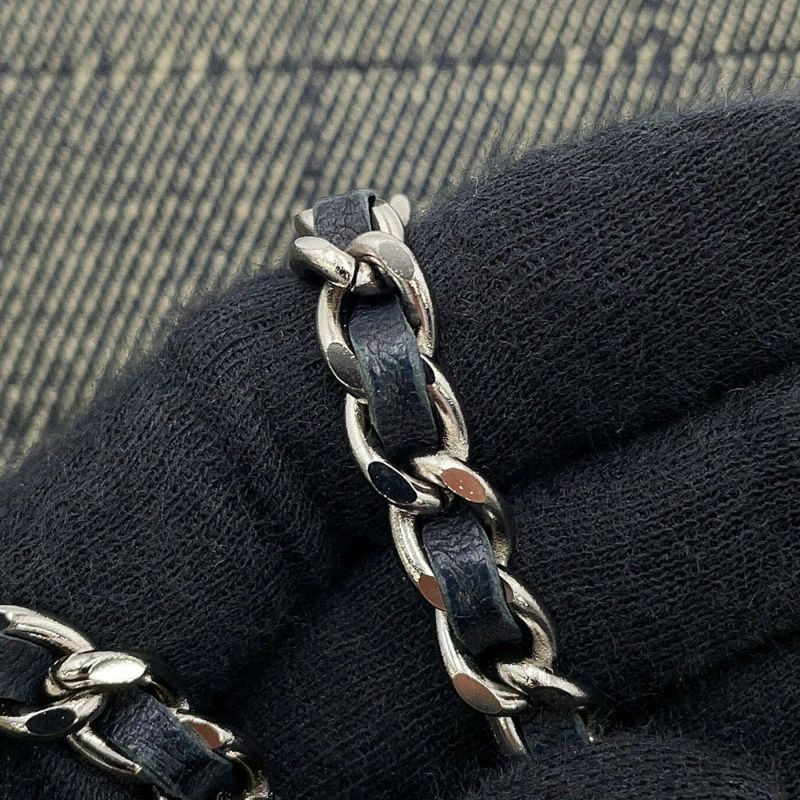 シャネル チェーンショルダーバッグ ココマーク チョコバー デニム CHANEL