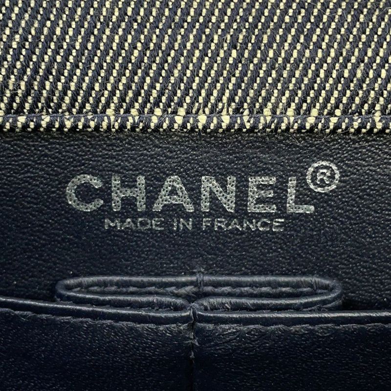 シャネル チェーンショルダーバッグ ココマーク チョコバー デニム CHANEL
