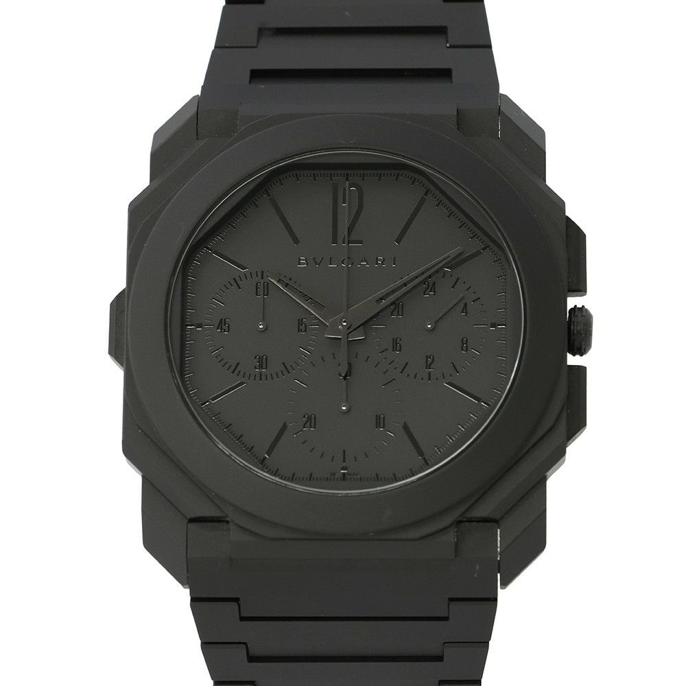 ブルガリ オクト フィニッシモ クロノグラフ GMT 103278/BGO43CXTCHGMT BVLGARI 腕時計 黒文字盤