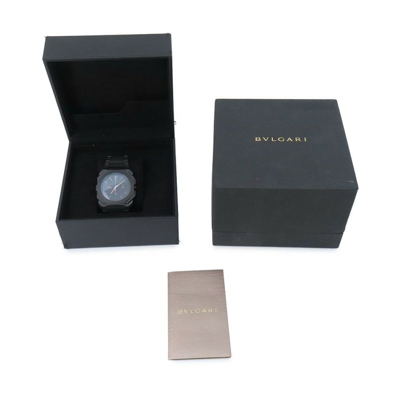ブルガリ オクト フィニッシモ クロノグラフ GMT 103278/BGO43CXTCHGMT BVLGARI 腕時計 黒文字盤