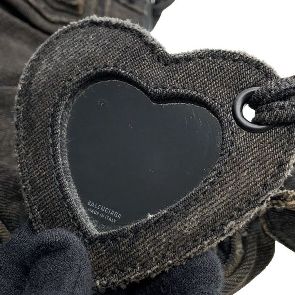 バレンシアガ ショルダーバッグ ル・カゴール XS デニム 671309 BALENCIAGA 黒 ミラー付き