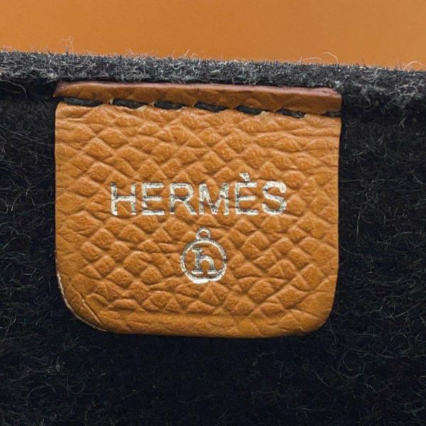 エルメス トートバッグ プティアッシュ ゴールド/ブラック エプソン/フェルト HERMES 黒