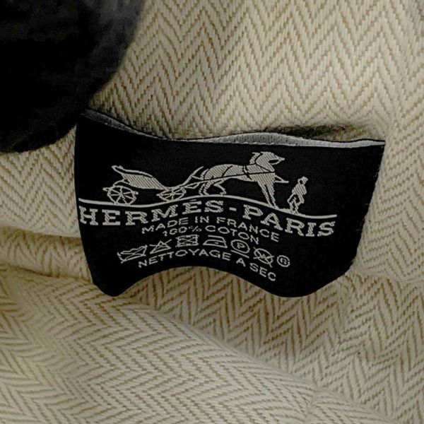 エルメス ポーチ ブリッド・ア・ブラックPM ネイビー/グリーン/シルバー金具 キャンバス HERMES