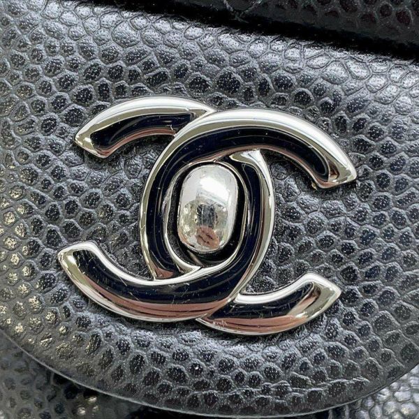 シャネル チェーンショルダーバッグ マトラッセ ココマーク キャビアスキン A69900 CHANEL ミニ フラップ 黒