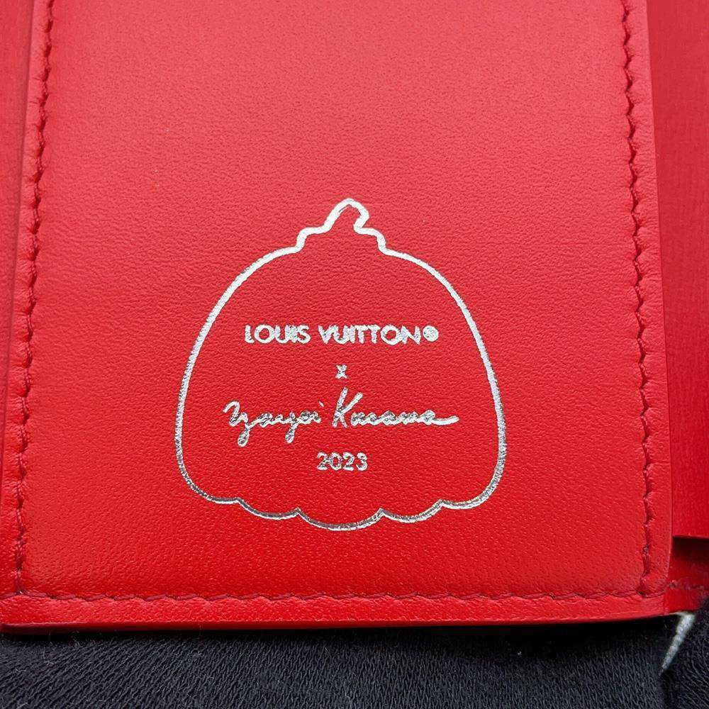 ルイヴィトン 三つ折り財布 LV×YK ポルトフォイユ カプシーヌ コンパクト マキシ トリヨンレザー M82113 草間弥生 コラボ
