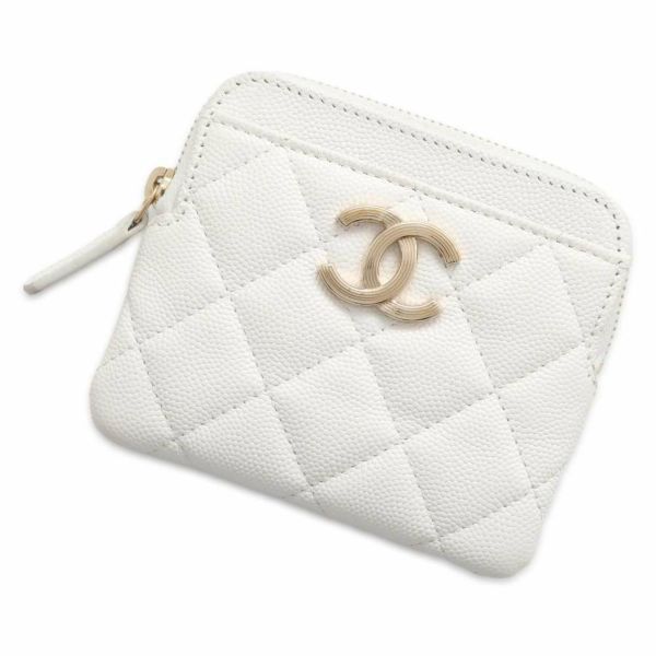 シャネル コインケース マトラッセ ココマーク キャビアスキン AP2061 CHANEL 財布 カードケース 小銭入れ 白 安心保証 |  中古・新品ブランド販売ギャラリーレア公式通販