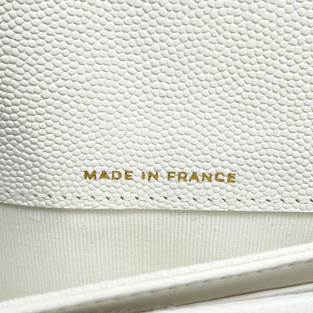 シャネル 長財布 クラシック ロング フラップ ウォレット マトラッセ ココマーク キャビアスキン AP0241 CHANEL 白