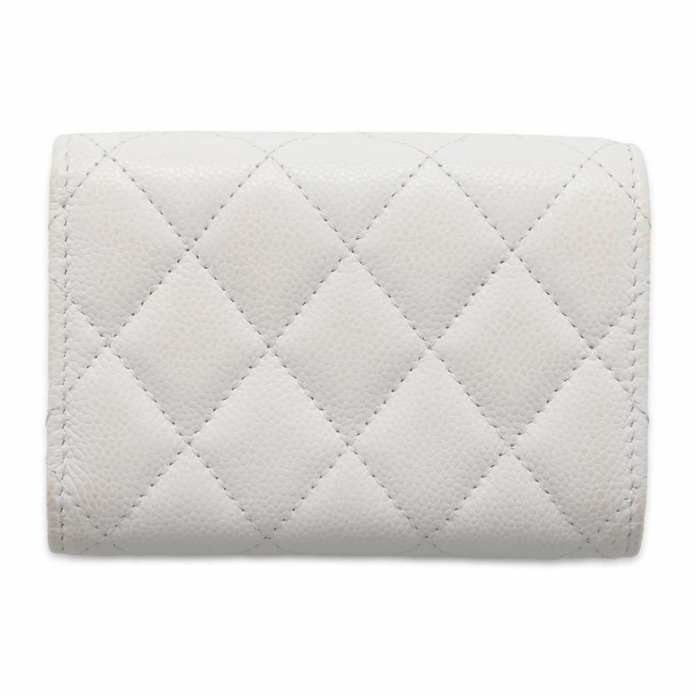 シャネル 三つ折り財布 マトラッセ ココマーク クラシック スモール フラップ ウォレット AP0230 CHANEL 財布 白
