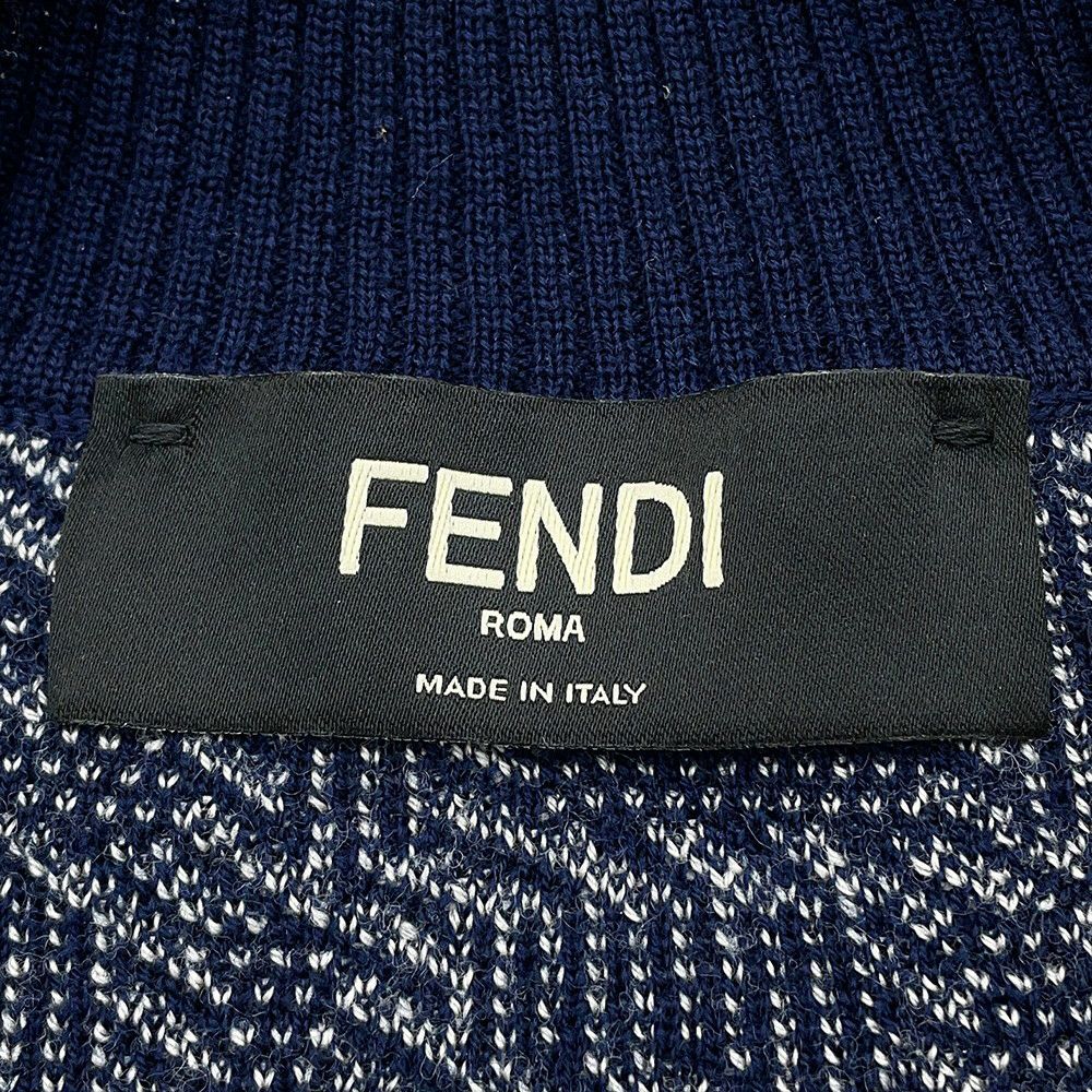 フェンディ カーディガン FFロゴ ウール メンズサイズ46 FZC491 FENDI トップス