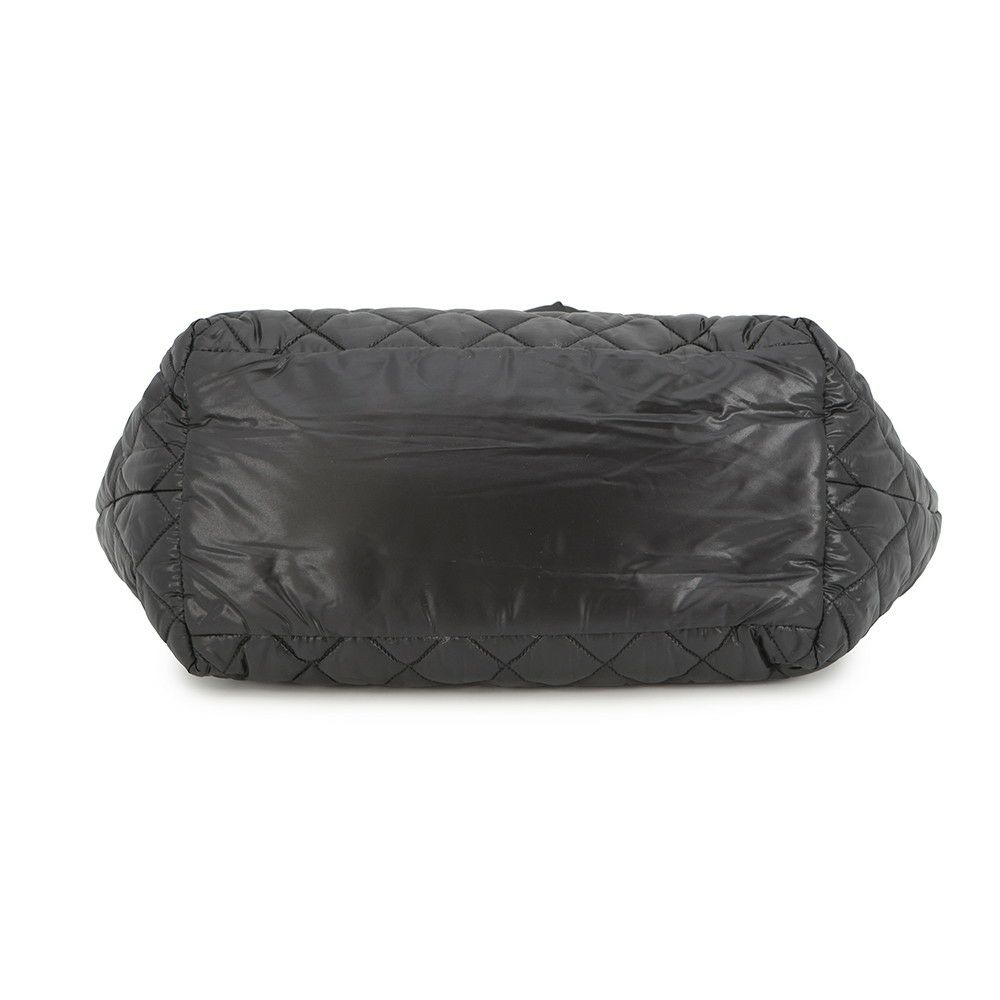 シャネル トートバッグ マトラッセ ココマーク コココクーン スモール ナイロン A48610 CHANEL 黒