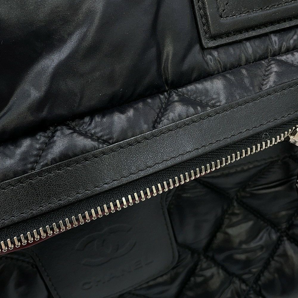 シャネル トートバッグ マトラッセ ココマーク コココクーン スモール ナイロン A48610 CHANEL 黒