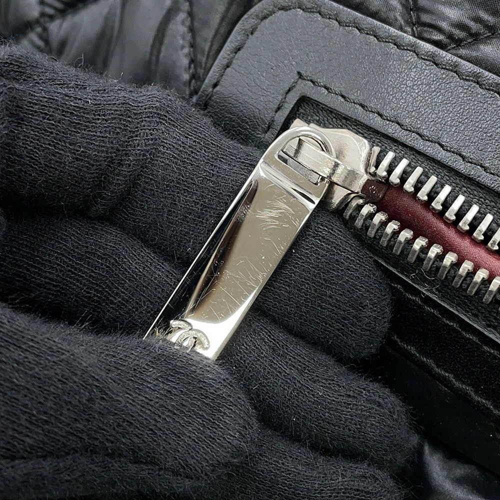 シャネル トートバッグ マトラッセ ココマーク コココクーン スモール ナイロン A48610 CHANEL 黒