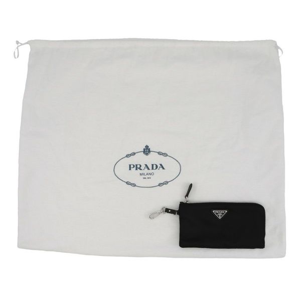 プラダ リュック ポーチ付 ミディアム Re-Nylon バックパック ナイロン 1BZ811 PRADA バッグ リュックサック 黒