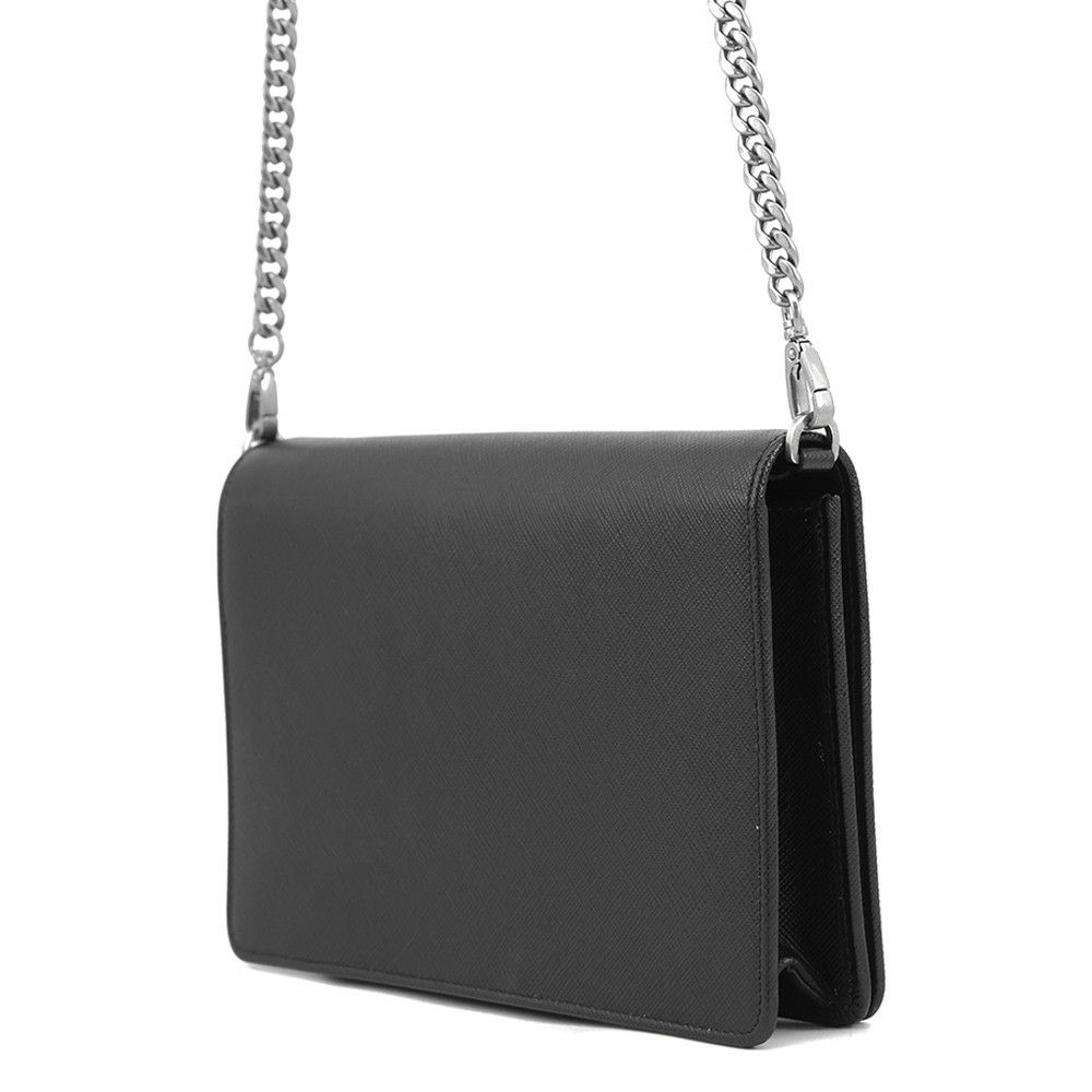 プラダ チェーンショルダーバッグ ミニバッグ サフィアーノレザー 1BP018 PRADA 黒