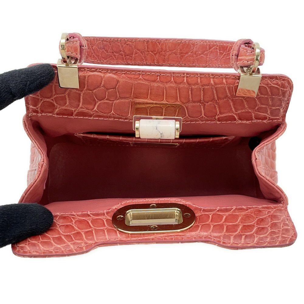 ブルガリ ハンドバッグ イザベラ・ロッセリーニ アリゲーター BVLGARI 2way