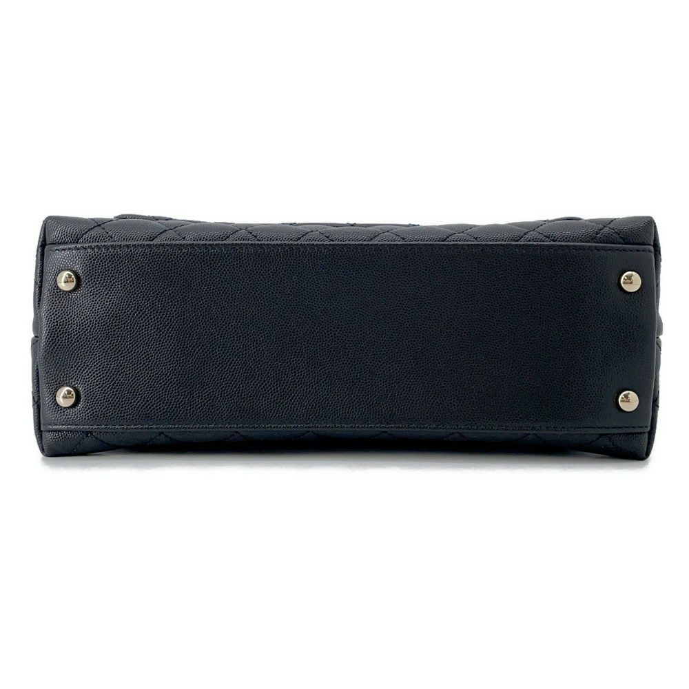 シャネル ハンドバッグ マトラッセ ココマーク ココハンドル キャビアスキン A92991 2way 黒