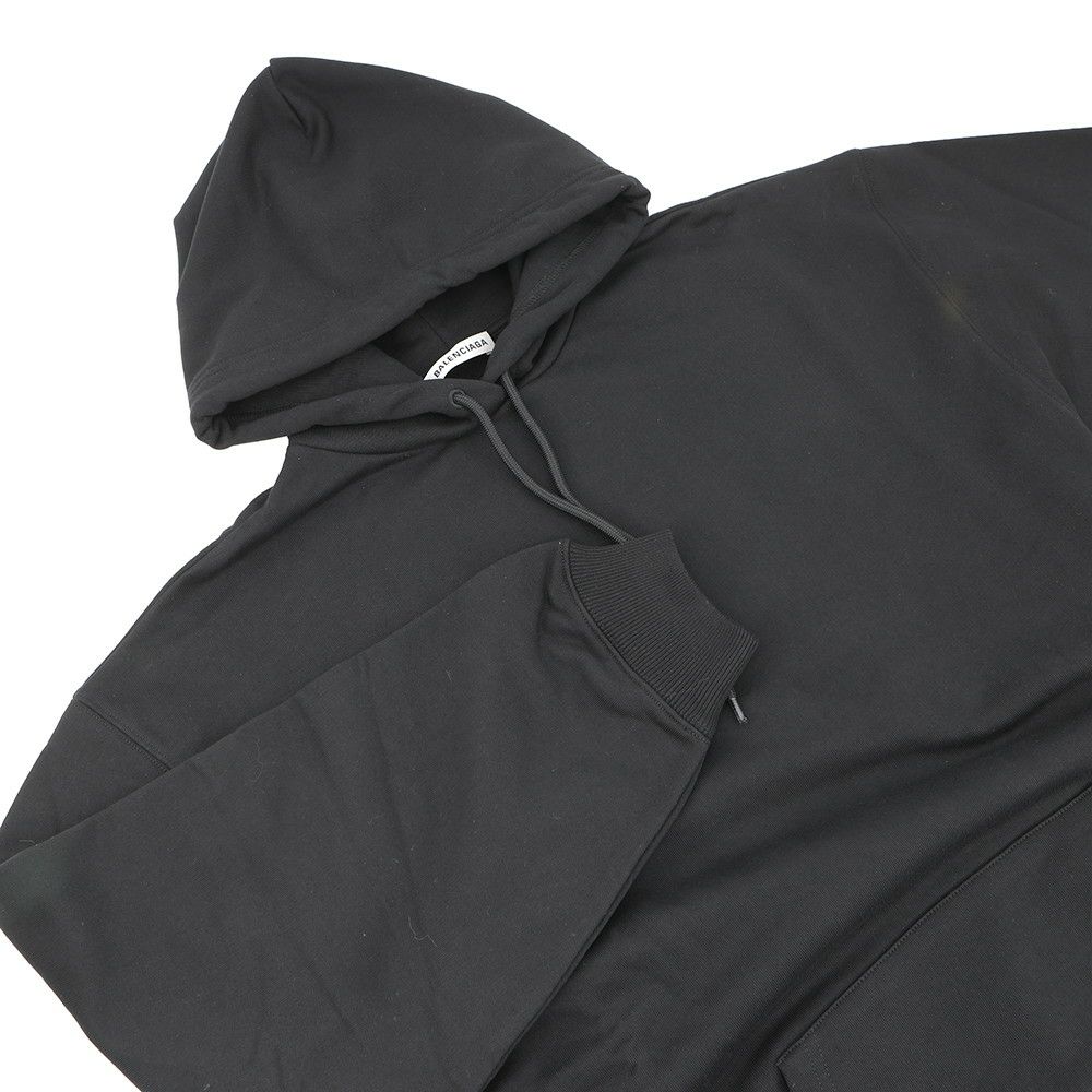 バレンシアガ パーカー バックロゴプリント コットン メンズサイズS 518215 BALENCIAGA トップス 黒