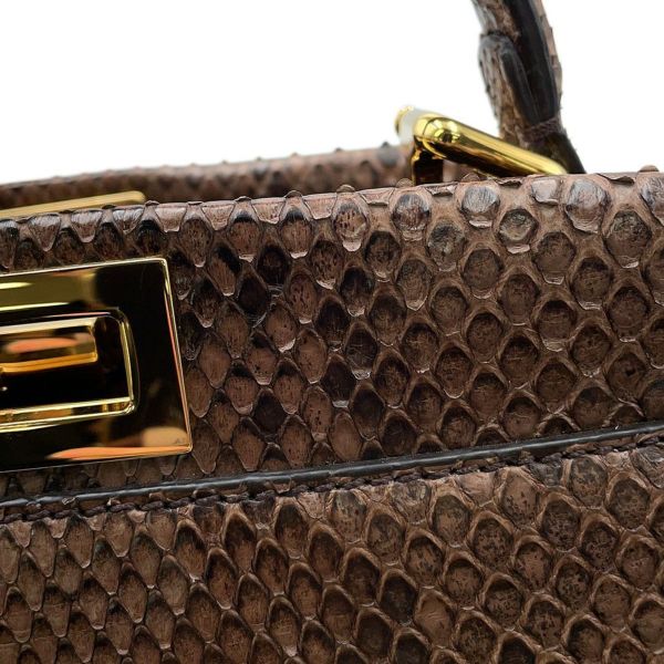 フェンディ ハンドバッグ ミニ ピーカブー パイソン 8BN244 FENDI 2way