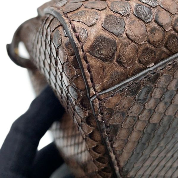 フェンディ ハンドバッグ ミニ ピーカブー パイソン 8BN244 FENDI 2way